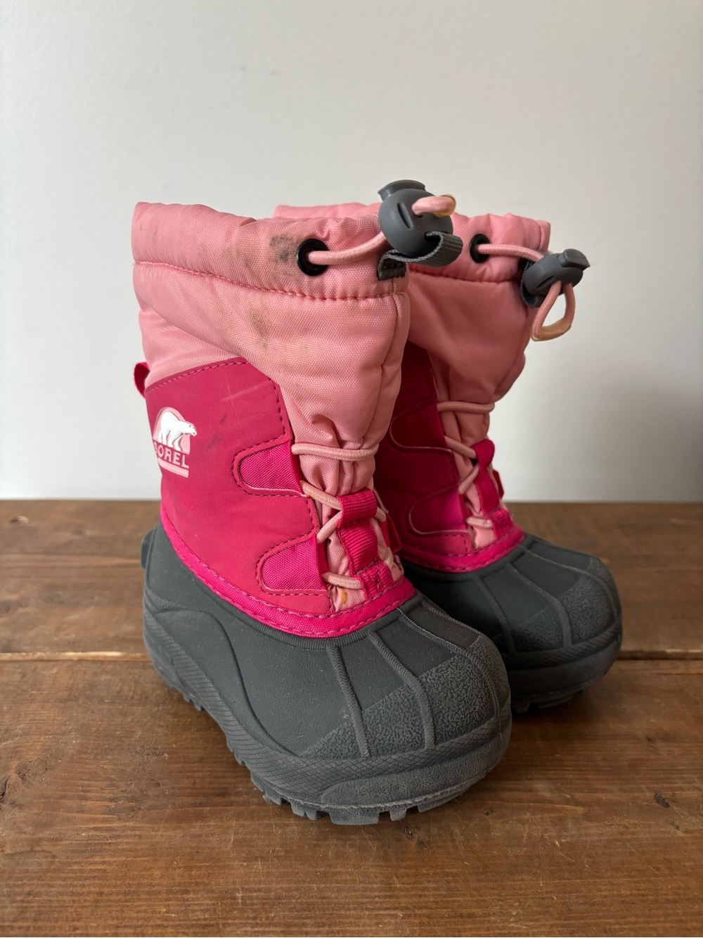 SOREL Pink Kids Winter Snow Boots Waterproof Toddler Size 6